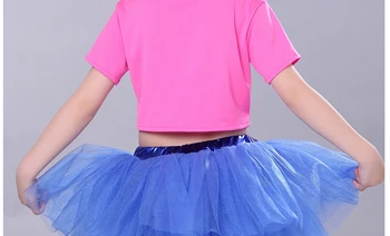Vaikų Džiazo Šokis lotynų Šokių Kostiumai Mergaičių Tutu Cheerleade China Princess Šiuolaikinio Šokio Kostiumas