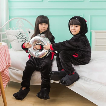 Vaikas Suaugusiųjų Gpgb Kigurumi Onesie Moterų Gyvūnų Kostiumas Išgalvotas Minkštas Anime Cosplay Sleepwear Vaikas, Berniukas, Mergaitė Žiemą Jumpsuit