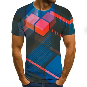 2020 metų Vasaros trimatis 3D išmaišykite T-shirt Vyrai Moterys Mados 3D Marškinėliai trumpomis Rankovėmis Harajuku Hip-Hop Mielas Marškinėlius