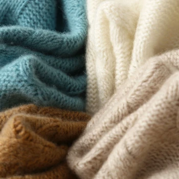 2020 m. rudens žiemos naujas mados golfo kašmyro megztinis ištižęs vėjo grynas kašmyro megztinis moterims