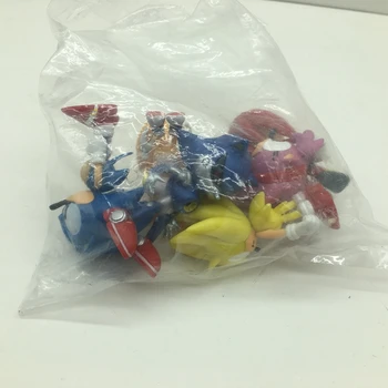 6pcs/set 5-6cm Super Sonic Veiksmų Žaislas Ežys Gyvūnus Duomenys Vaikams Dovanų
