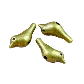 60pcs 7*16*6MM Antikvariniai Bronzos Retro mažų paukščių žavesio pakabukas karoliukai dalys instrukcija 