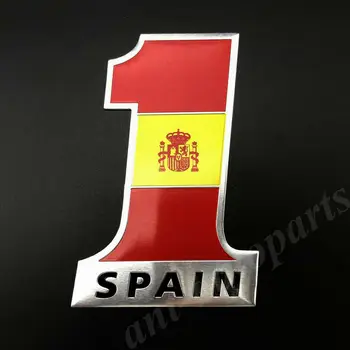 Metalo No. 1 Ispanija Ispanijos Vėliava Automobilių Kamieno Sparnas Galinis Logotipas Ženklelis, Lipdukas, Decal