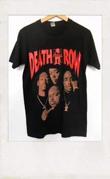Death Row Records įkvėpti T-Shirt, Derliaus Dydis-S-su-XXXLMENS-T-SHIRT-Printed mados marškinėliai medvilnė tee