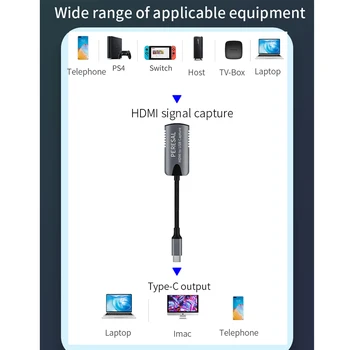 PERESAL HDMI Tipo c filmavimo lauke 1080P 60HZ už PS4/Jungiklis prisijungti prie 