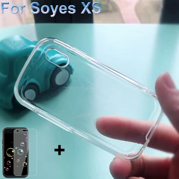 Už Soyes XS atveju, Minkštas atvejais SoyesXS mini telefono dangtelis Soyes XS grūdintas stiklas screen protector filmas Soyes X S 3.0