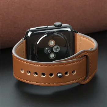 Natūralios Odos Kilpa Dirželis Apple Watch Band 44mm 42mm Series 5 4 Watchband už iWatch 3/2/1 38mm 40mm Pakeitimo Apyrankė