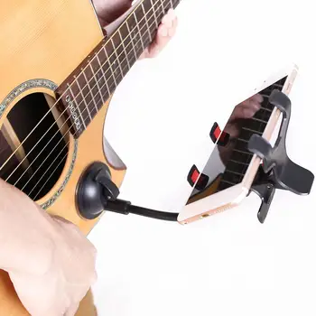 Naujausias Gitara Išmaniojo telefono Turėtojas Mount Įrašą siurbtukas Reguliuojamas Telefono Stovas Akustinė Gitara, Bosinė gitara Styginių Muzikos instrumentų