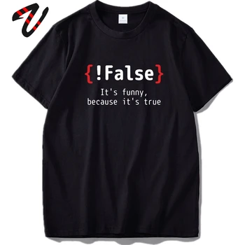 Programuotojas Marškinėliai Vyrams Matematikos Marškinėlius Humoro Klaidinga, Nes Jo Tiesa Juokauja T-shirt Pieno skirtumas Sūrio Medvilnės Viršūnes Tees