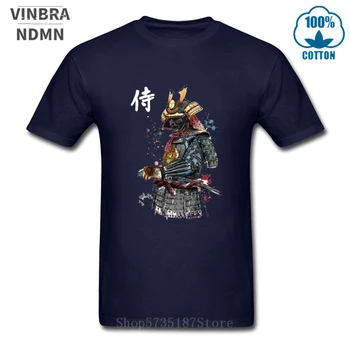 Samurajus Akvarelė marškinėliai vyrams Japonų Samurajus Shotokan Karatė T-shirt Kanji Didelio Dydžio Medvilnės Charakterį Kariai Tee marškinėliai