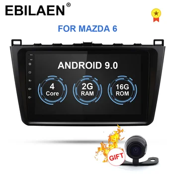Automobilio Radijas Multimedijos grotuvo Mazda 6 Gh 2008-2Din Android 9.0 Autoradio GPS Navigacijos Mazda6 II Ultra magnetofonas