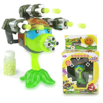 1PCS įdomūs Augalai vs Zombies anime Pav Modelis Žaislas 15cm Gatling Žirnių šaulys (3 ginklai)Aukštos Kokybės Pradėti Žaislas Vaikams Dovanų
