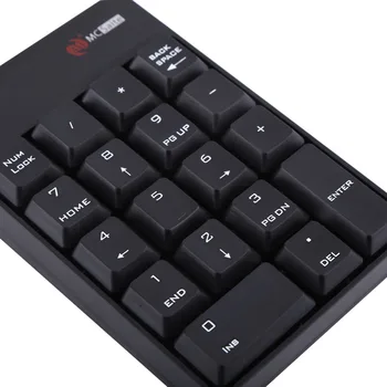 2.4 GHz Wireless Keyboard USB Skaitinė Klaviatūra Numpad Skaičius 18 mygtukai Mygtukai Nešiojamas PC Juoda Balta Nemokamas Pristatymas teclado
