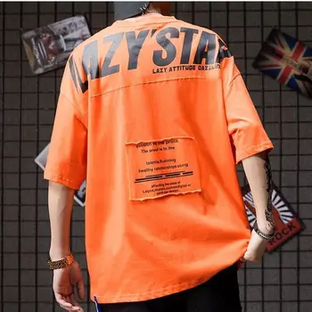 2020 NEWEuropean ir Amerikos Gatvės Hip-Hop Vėjo Prarasti Penkių taškų Rankovėmis T-shirt Grynoji Raudonųjų Raidžių trumparankoviai Gpgb Marškinėliai