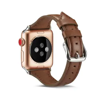 Naujausias Odos dirželis Apple Watch Band Serijos 5/4/3/2/1 už IWatch Dirželis 42mm 38mm 40mm 44mm Sporto Apyrankę Pakeitimo