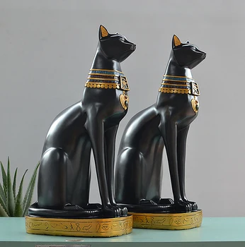 WSHYUFEI Namų puošybai Egipto katė statula atneša sėkmės ir laimės vyno kabineto kambarį apdaila-geriausia dovana
