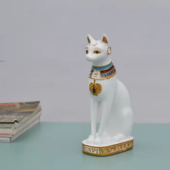 WSHYUFEI Namų puošybai Egipto katė statula atneša sėkmės ir laimės vyno kabineto kambarį apdaila-geriausia dovana