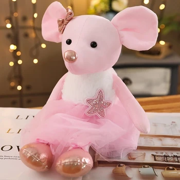 Hot Doll, Puikus Baleto Pelės Pliušiniai Žaislai Įdaryti Minkštas Gyvūnų Pelės Lėlės Vaikams, Vaikai Miega Žaislas Mielas Kalėdų Dovana