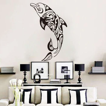 Mielas Delfinų Siena Lipdukas Sofa-Lova Cartoon Jūros Vandenyno Žuvų, Gyvūnų Sienos Lipdukas Jūrmylių Vinilo, 