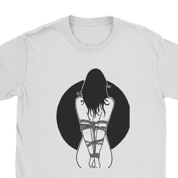 Vyriški Jungiasi Shibari Marškinėliai BDSM Dominuojanti Paklusnus Vergas Žaisti Seksualus Sub Medvilnės Derliaus, Laimingų Naujųjų Metų Tee Marškinėliai Žiemos Marškinėliai