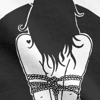 Vyriški Jungiasi Shibari Marškinėliai BDSM Dominuojanti Paklusnus Vergas Žaisti Seksualus Sub Medvilnės Derliaus, Laimingų Naujųjų Metų Tee Marškinėliai Žiemos Marškinėliai