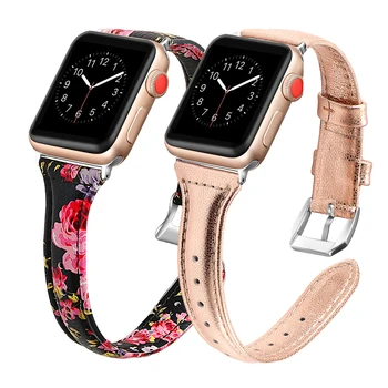 Odinis dirželis Apple žiūrėti juosta 40mm 44mm 38mm 42mm Slim natūralios odos watchband diržo apyrankę iWatch serijos 3 4 5 6 se