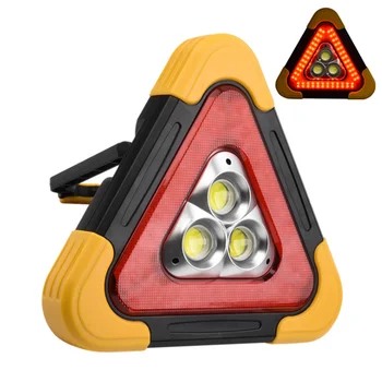 Trikampis Įspėjamasis Ženklas Trikampis Automobilio LED Darbo šviesiai Kelių eismo Saugos, Avarinių gedimų Signalą lempos Nešiojamų Mirksinti šviesa ant rankų