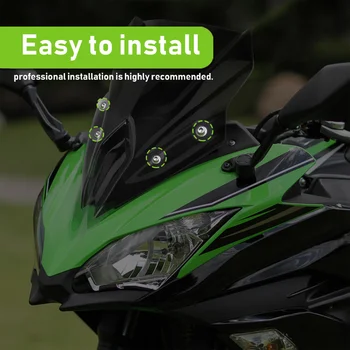 Motociklo Priekinio stiklo priekinio, galinio Stiklo pertvara nuo Vėjo Už Kawasaki Ninja650 EX650 ER6F 2017 2018 2019 Lenktynių Ekranas Priedai