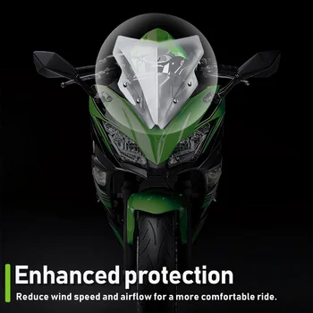 Motociklo Priekinio stiklo priekinio, galinio Stiklo pertvara nuo Vėjo Už Kawasaki Ninja650 EX650 ER6F 2017 2018 2019 Lenktynių Ekranas Priedai