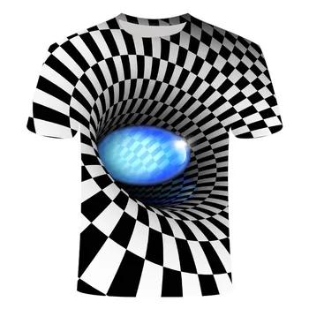 2020 naujas 3D vertigo hipnotizuojantis atspausdintas T-shirt vyrams, vyriški striukė, megztinis, 3D meno trumpas rankovės