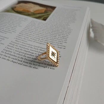 925 sterlingas sidabro parallelogram žiedai paprasti mados dizaino mozaikos Chrizoberilas elegantiškas žiedai moterims, žiedai, pakabukai papuošalai