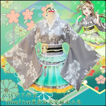 Anime Love Live Cosplay Trumpas Chalatas Kimono Moterų, Mergaičių, Minami Kotori Sonoda Umi Lovelive Kostiumai Išgalvotas Šalis Festivalis