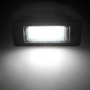 2vnt /Komplektas Klaidų Balta 24 Didelės Galios 18SMD LED Skaičius Licenciją Plokštelės Žibintai BMW E39 E70 