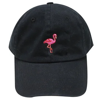 Naujas Mados Unisex Snapback Saulės Skrybėlę Flamingoe Siuvinėjimas Medvilnės Beisbolo Kepurės Moterims, Vyrams, Vientisos Spalvos Tėtis Skrybėlės Casquette Homme