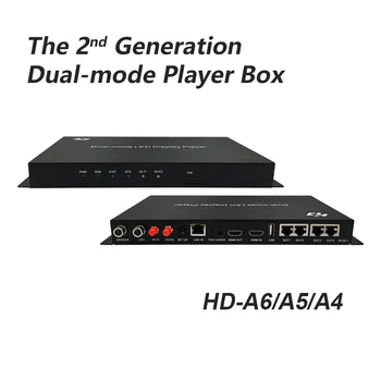 Huidu A4 HD-A5 HD-A6 vaizdo grotuvas, wifi spalvotas led ekranas, dual-mode sync & async kontrolės sistema huidu žaidėjas dėžutę