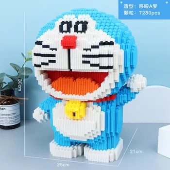7280pcs+ Magic Blokai Doraemons Pav 30cm Modelis Ryšys Diamond Plytų Vaikams Blokuoti Žaislai