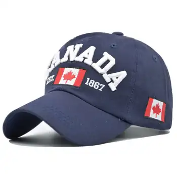 Naujas Unisex Vyrų Beisbolo kepuraitę Kanados Dizaino Medvilnės Vėliavos Siuvinėjimas Kanada Reguliuojamas kepurės Vyrams Ir Moterims Tėtis Skrybėlę Kaulų skrybėlę