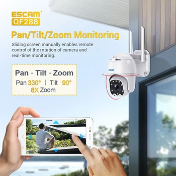HD 1080P H. 265 Dual-Objektyvas PTZ 8X Zoom AI Humanoidų Aptikimo Debesys Saugojimo Vandeniui Wi-fi IP Kamera, Dviejų krypčių Garso Speed Dome Kameros