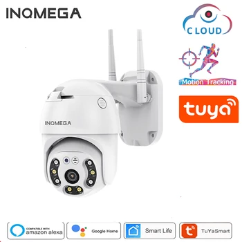 INQMEGA TUYA PTZ IP Kamera Lauko Wifi 1080P ir 3MP Belaidžio Saugumo Kamerų Vaizdo Auto Stebėjimo Stebėjimo VAIZDO Balta Šviesa