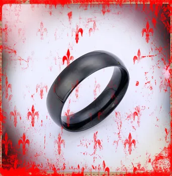6mm vidinio ir išorinio kampo titano plieno, nerūdijančio plieno žiedas paprasta pora žiedas veikia brolis žiedas