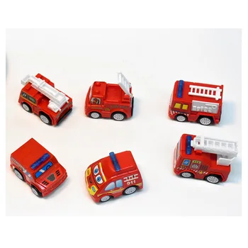 6pcs Automobilio Modelį Žaislas Mobiliojo Automobilio Gaisro Sunkvežimių Nustatyti, Traukti Atgal, Automobilių Žaislas Fire Truck Žaislų Rinkinys Vaikas Mini Automobilių Berniukas Žaislą Dovanų