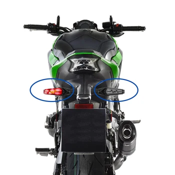 1 Pora Žaibo Motociklo Posūkio Signalo Lemputė Motociklą LED Indikatorius Tekantis Vanduo 