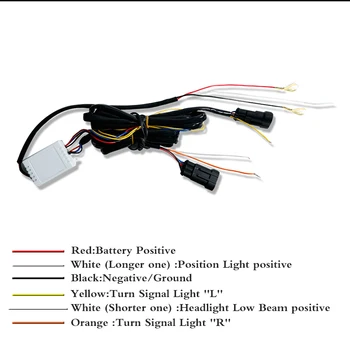 GTinthebox Dual-spalva Balta ir Gintaro LED DRL Šviesos važiavimui Dieną Posūkio Signalo Lemputė Retrofit Kit 09-14 