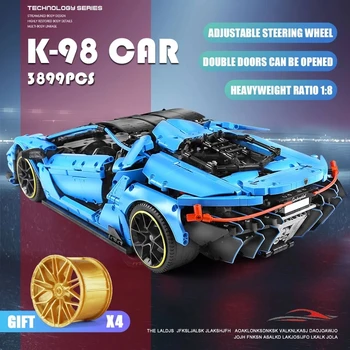 SANDĖLYJE K98 Techic Automobilio Modelį SS-39933 Lamborghinis Centenario 1:8 Hypercar Modelis Statybiniai Blokai, Plytos Vaikas Dovana C61041
