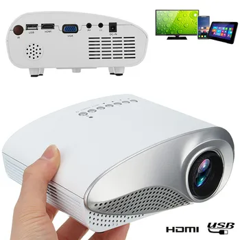Naujas Aiškiai Mini Nešiojamasis Projektorius 1080P 3D HD LED Projektorius, Multimedia Home Theater USB, VGA, HDMI, TV, Namų kino Sistema