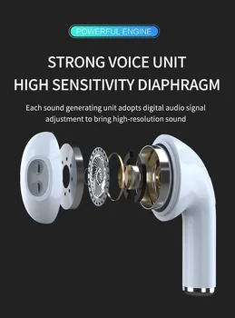 Belaidės ausinės, triukšmo panaikinimo ausinės 5.0 