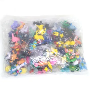 2,5 cm-3cm POKEMON duomenys 144 įvairių stilių 24pcs / maišas naujos kolekcijos lėlės veiksmų skaičius, žaislai carta pokemones žaislas lėlės