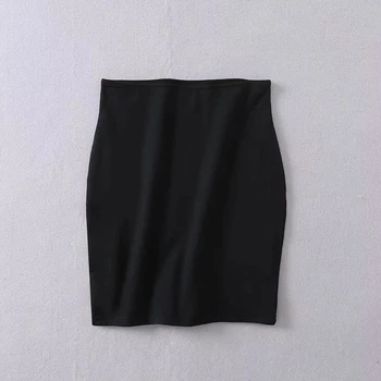 Vasaros Liesas bodycon aukšto liemens sijonas moterims elastinga juosmens juodu pieštuku sijonas streetwear Seksuali mini sijonas korėjos drabužių 2019