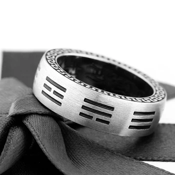 Innopes Mens Žiedai, Nerūdijančio Plieno Kinų Stiliaus Daoizmas Chi Bagua Pasisekė Malda Žiedas Vyrų Mados Juvelyrika Priedai