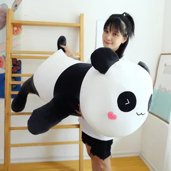 60-100CM Giant Panda Pagalvę Plushies iškamša Žaislas Kawaii Pliušinis Anime Lėlės Valentino Dienos Dovana Žaislai